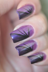 Violet Black Nail Art